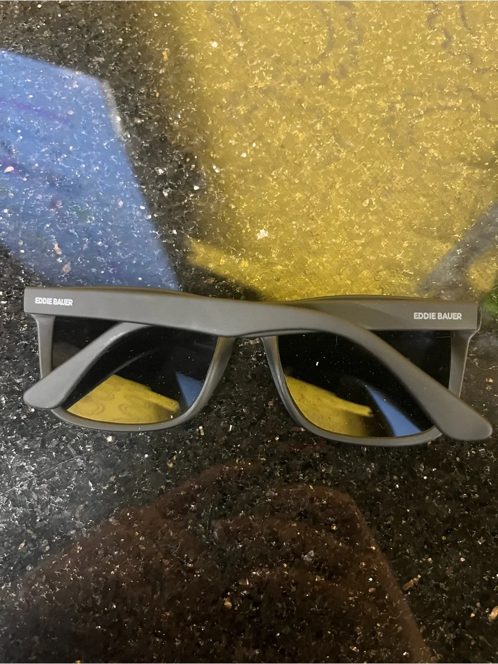 Eddie Bauer Matte Black Men's Sunglasses with Subtle Logo